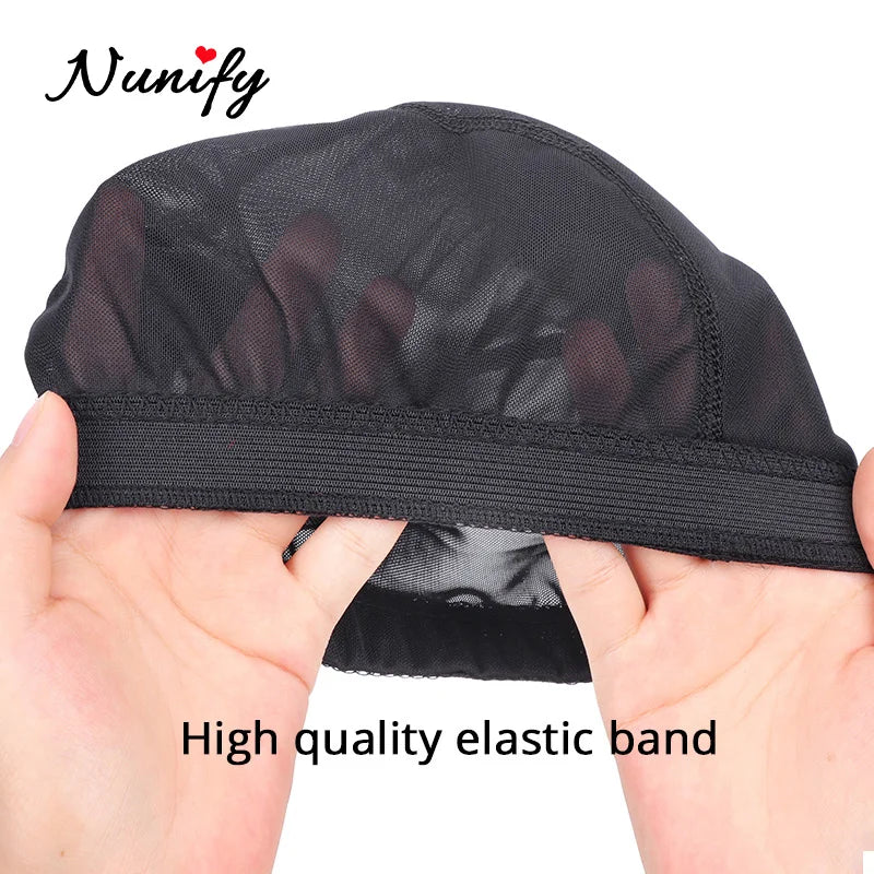 Nunify Spandex Mesh Dome Wig Cap – Stretchable Weaving Cap for Sew-In &a Wig Making (2Pcs/Lot)