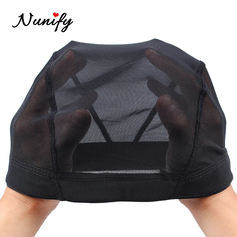 Nunify Spandex Mesh Dome Wig Cap – Stretchable Weaving Cap for Sew-In &a Wig Making (2Pcs/Lot)