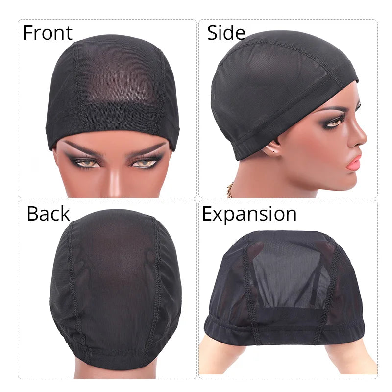 Nunify Spandex Mesh Dome Wig Cap – Stretchable Weaving Cap for Sew-In &a Wig Making (2Pcs/Lot)