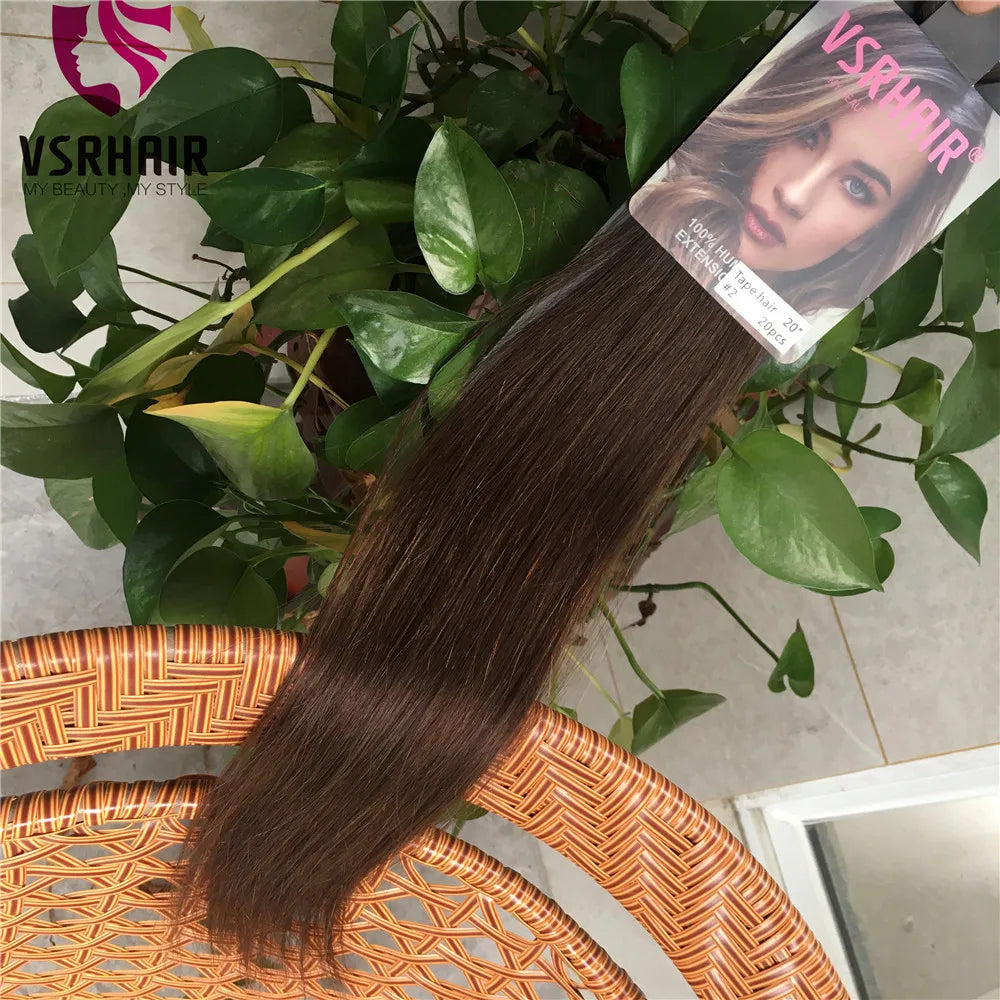 VSR POP PU Super Tape In Human Blonde Piano Color Hair Extension