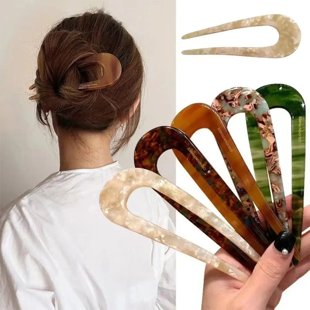 U-shaped Female Meatball Head Pan Hairpin