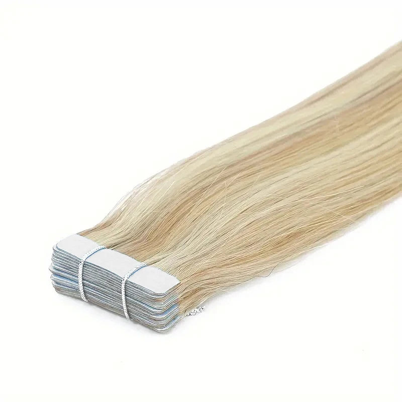 PU Tape in Hair Extensions Human Hair Straight Wave for Black Women