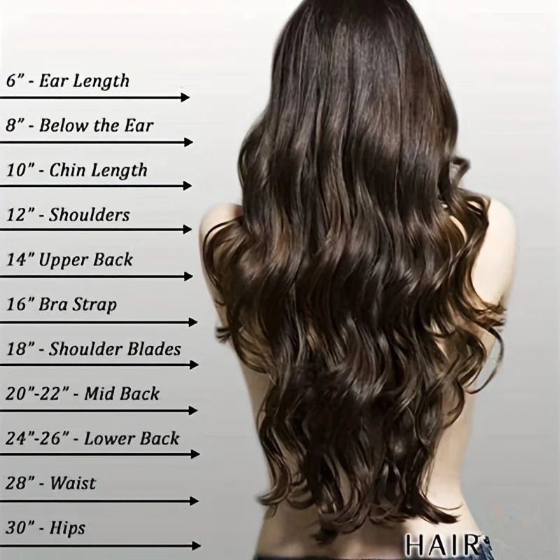 Synthetic Long Wavy U-shaped Clip In Hair Extensions