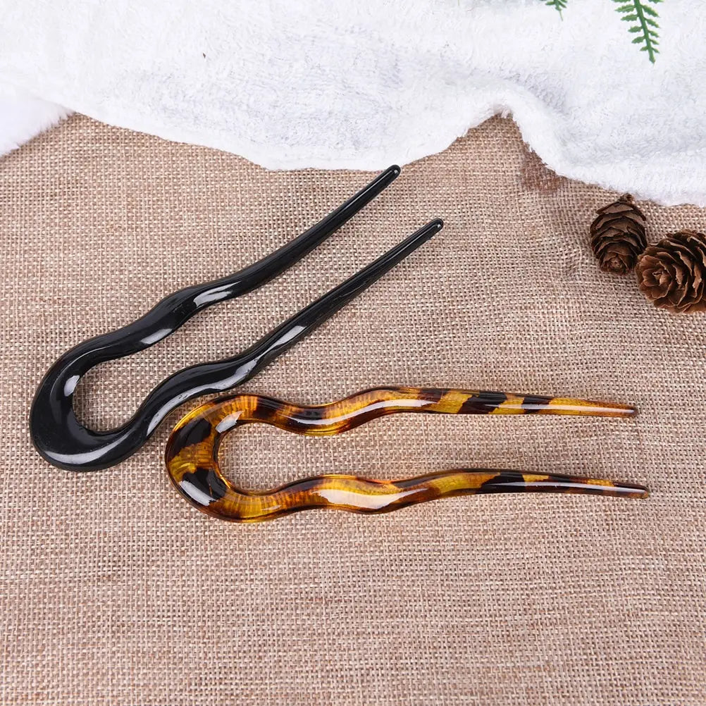 U Shape Traditional Resin Hair Pin