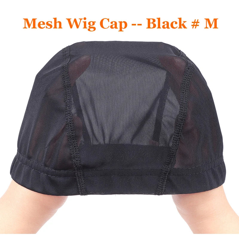 Nunify Spandex Mesh Dome Wig Cap – Stretchable Weaving Cap for Sew-In &a Wig Making (2Pcs/Lot)