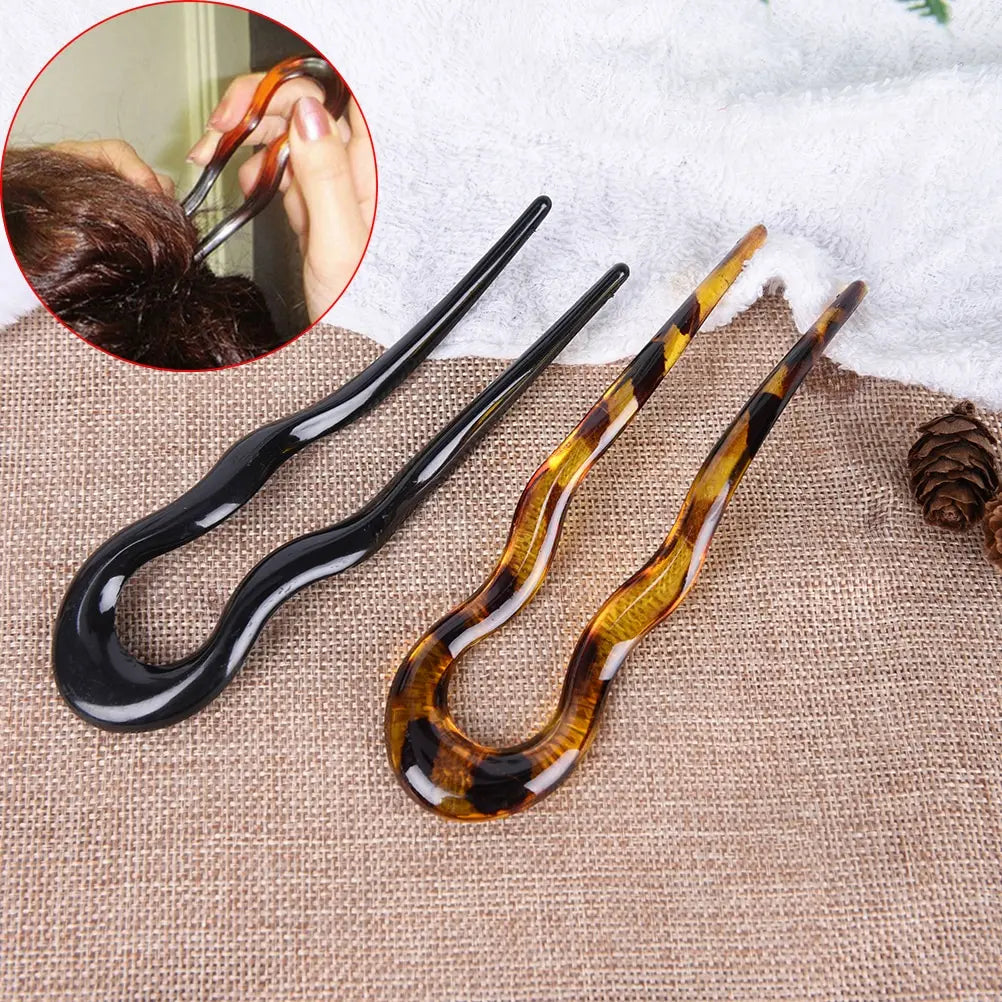 U Shape Traditional Resin Hair Pin