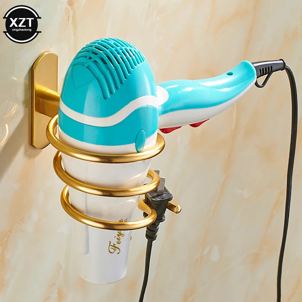 Aluminum Bathroom Hairdryer And Straightener Holder