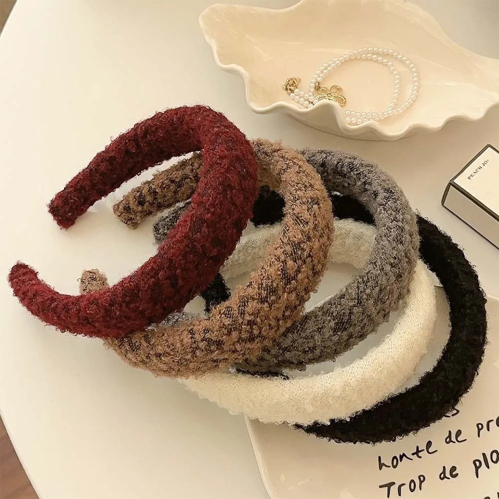 Winter High-end Lamb Hair Sponge Headbands