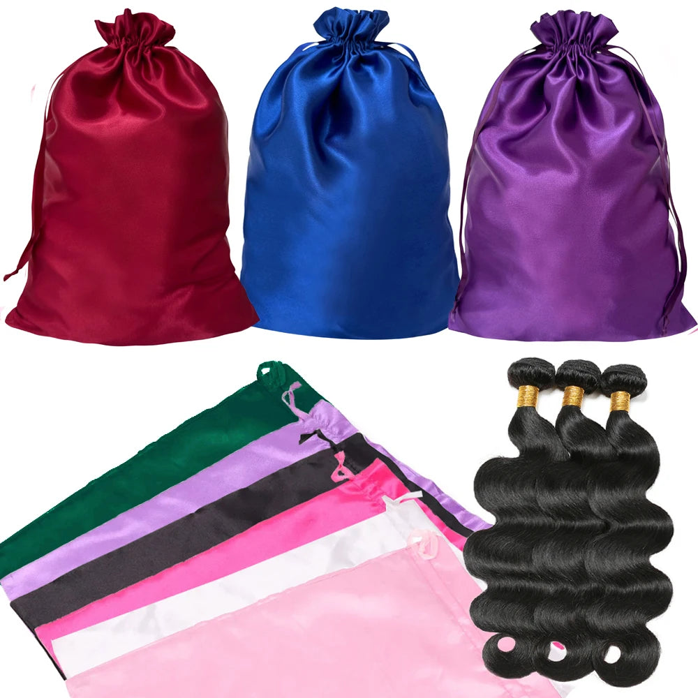 Drawstring Stain Wig Packaging Bags