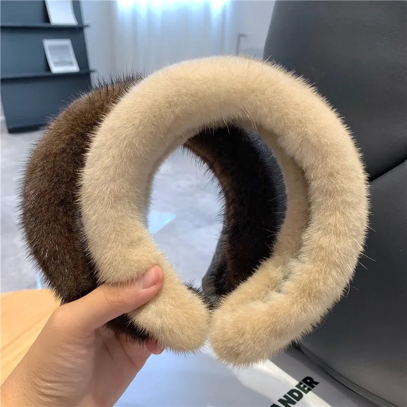 Winter Mink Fur Headband