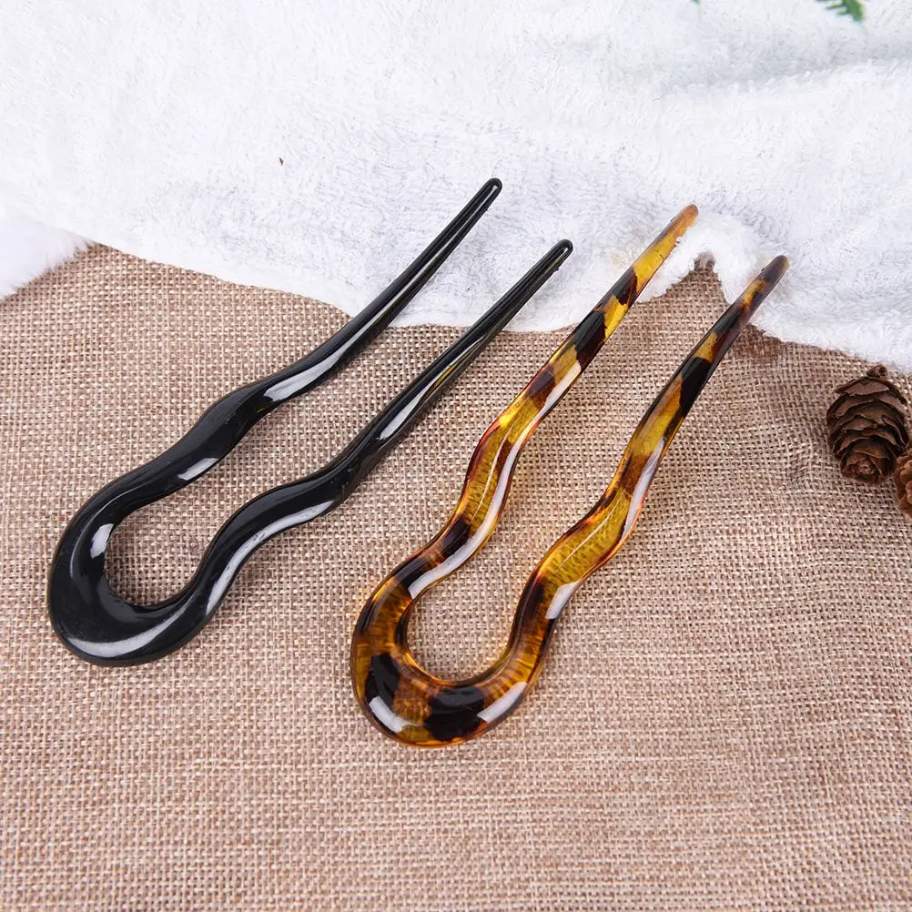 U Shape Traditional Resin Hair Pin