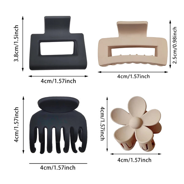 Rectangle and Double Row Small Claw Clips