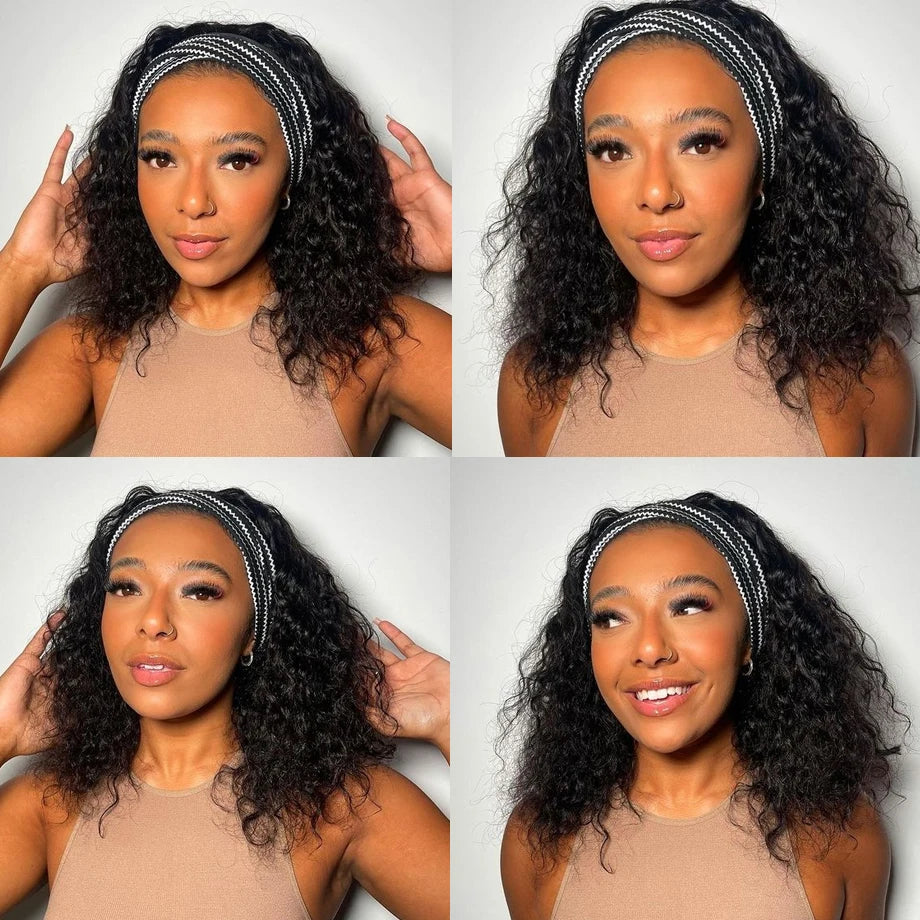 MYLOCKME Kinky Curly Headband Wig – 100% Brazilian Remy Human Hair