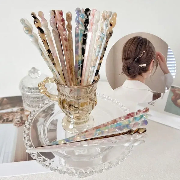 Fashion Chinese Vintage Acetate Chopstick Style Hair Sticks