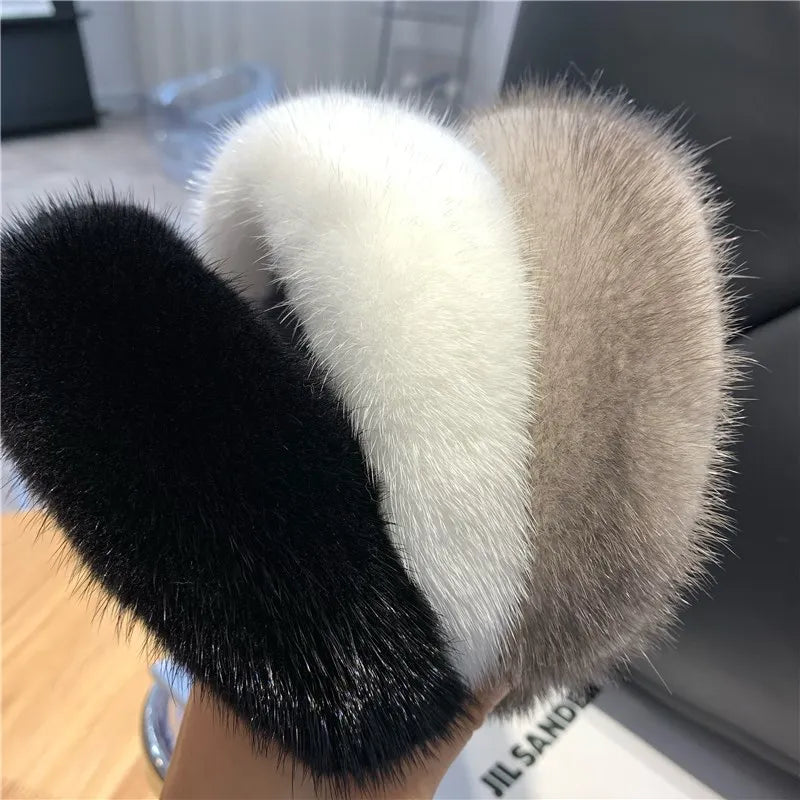 Winter Mink Fur Headband