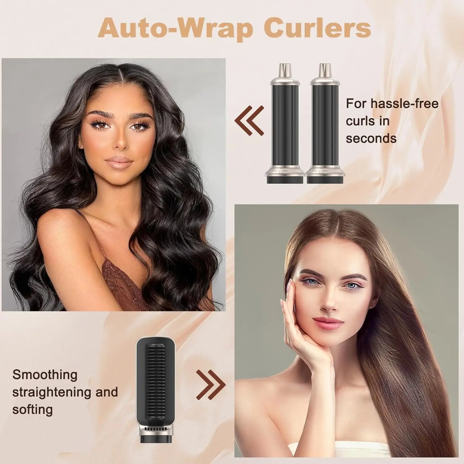 Detachable 6 in 1 Blow Dryer Brush Ions,