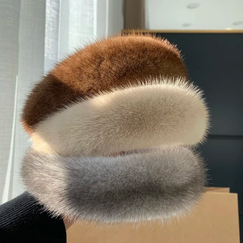 Winter Mink Fur Headband