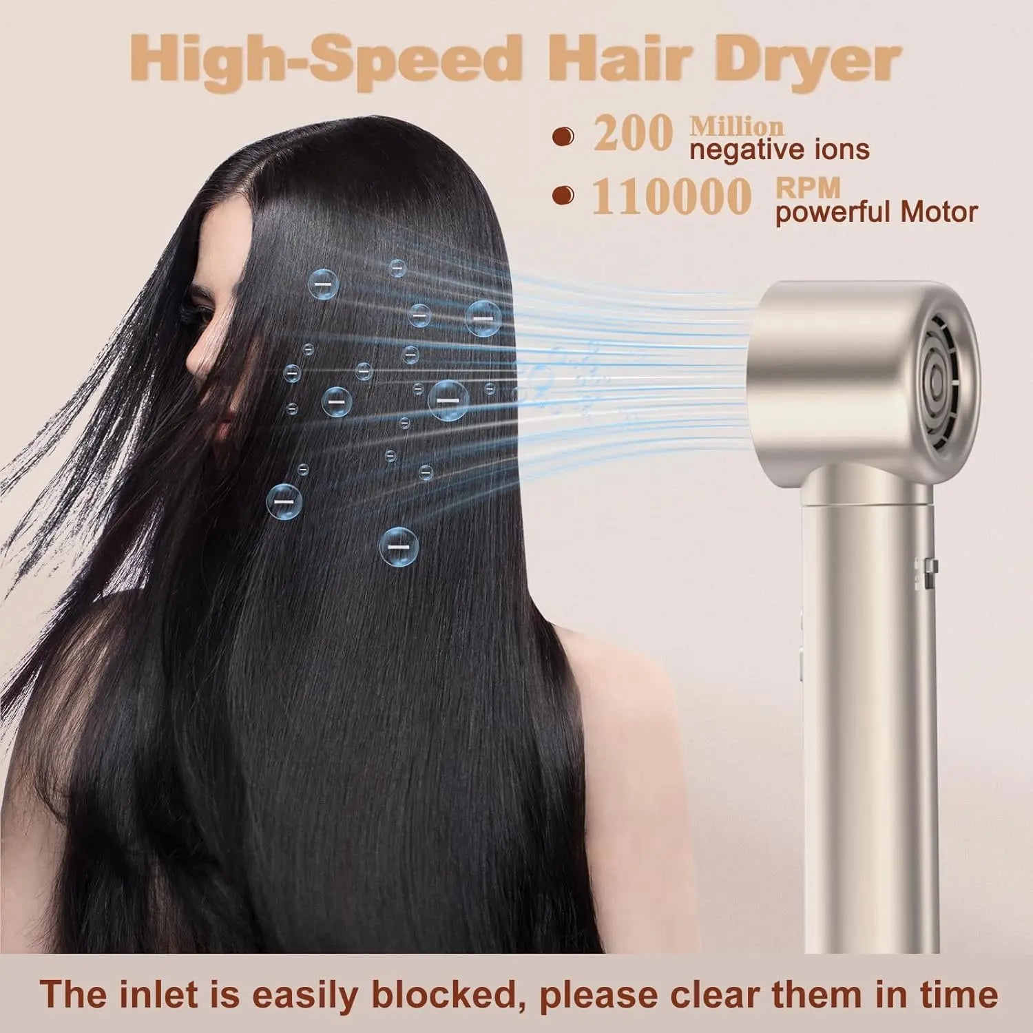 Detachable 6 in 1 Blow Dryer Brush Ions,