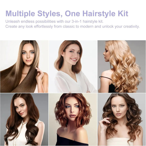 Flat Iron,1.25'' Curling Iron Hair Straightener Brush with Detachable Power