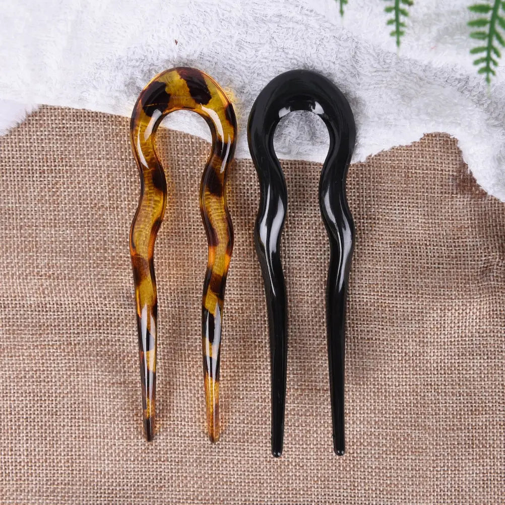 U Shape Traditional Resin Hair Pin