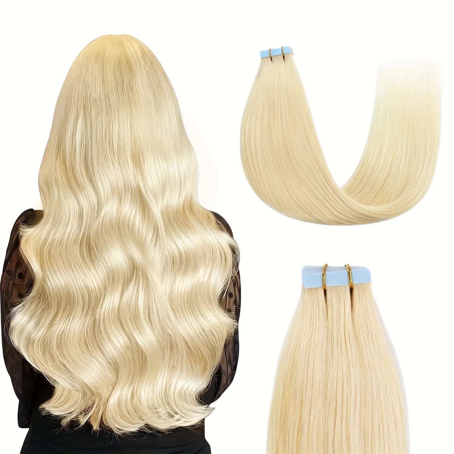 VSR POP PU Super Tape In Human Blonde Piano Color Hair Extension