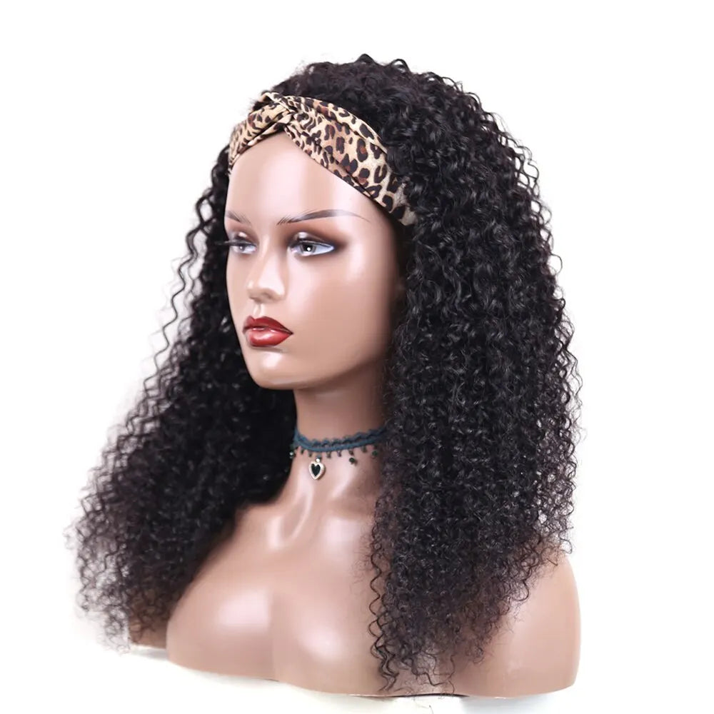 Brazilian Kinky Curly Headband Wig – Wear &Go Glueless Human Hair Wig