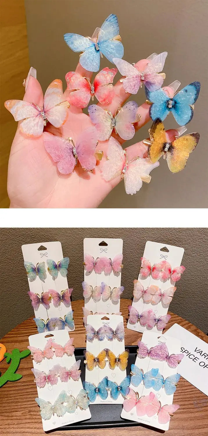 Colorful Butterfly Hairpins – Fashionable Hair Clips & Barrettes for Women & Girls