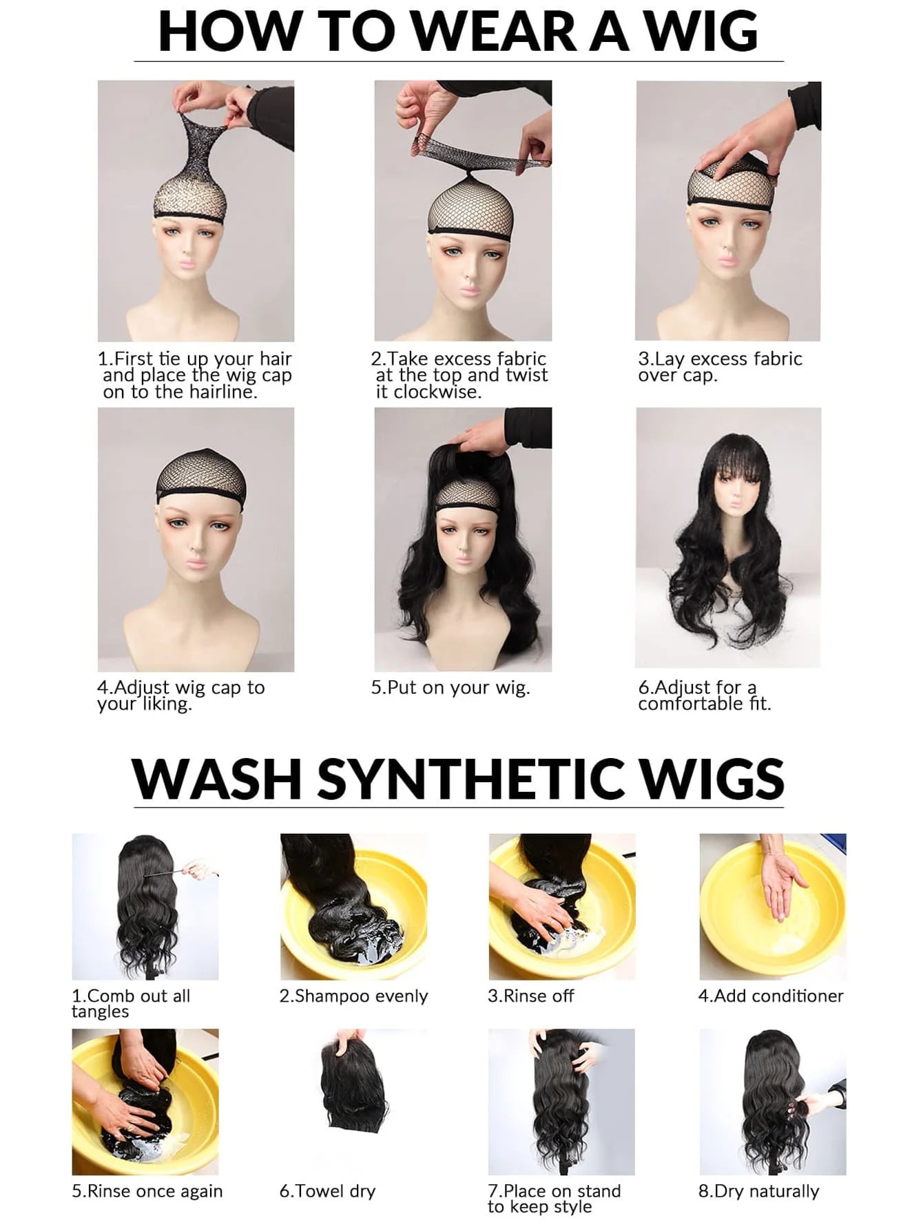 Synthetic wig  european and American fake hair