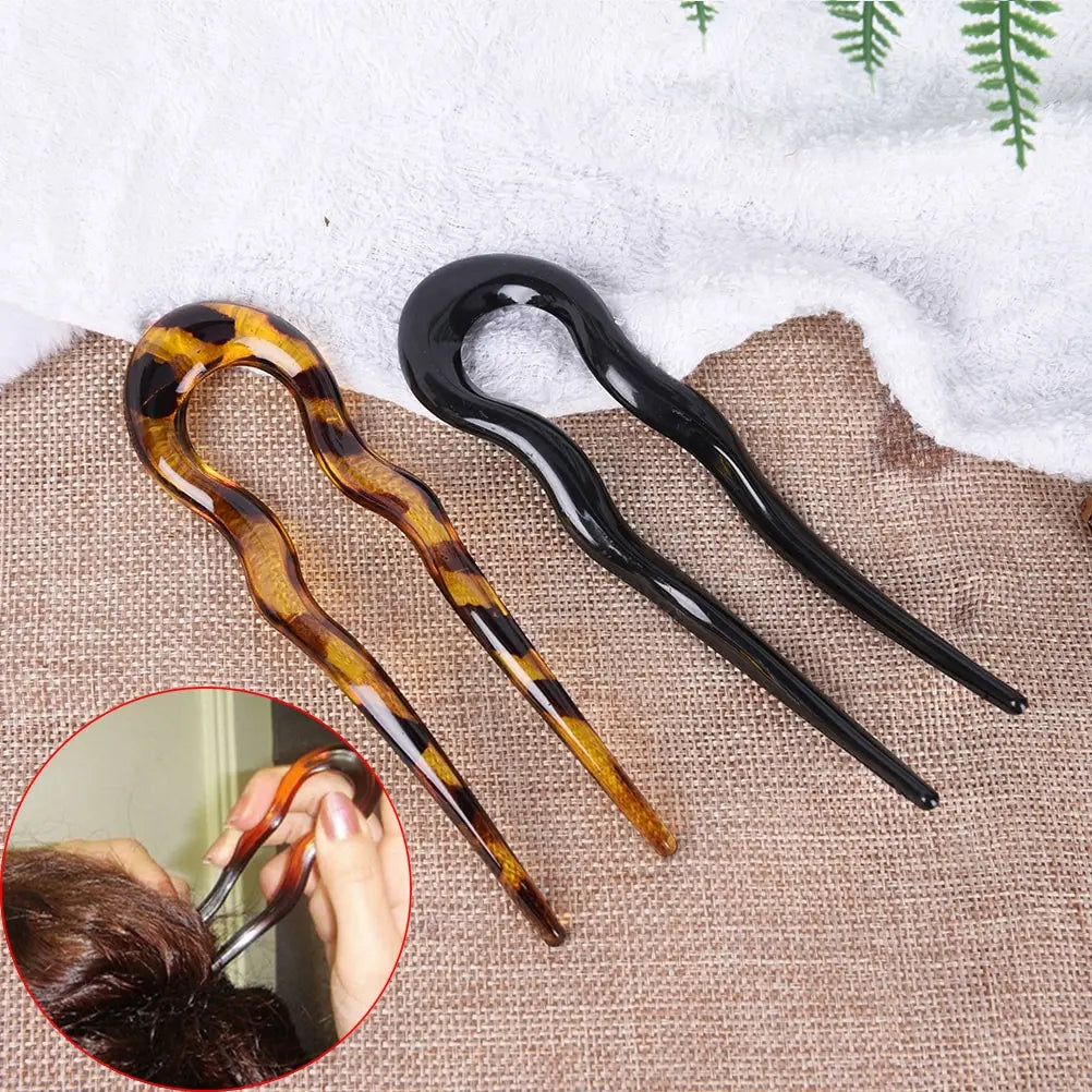 U Shape Traditional Resin Hair Pin