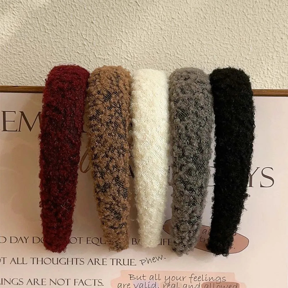 Winter High-end Lamb Hair Sponge Headbands