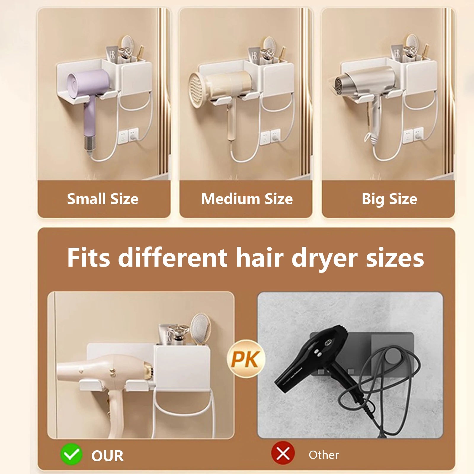 Hair Dryer Holder Wall Dryer Cradle