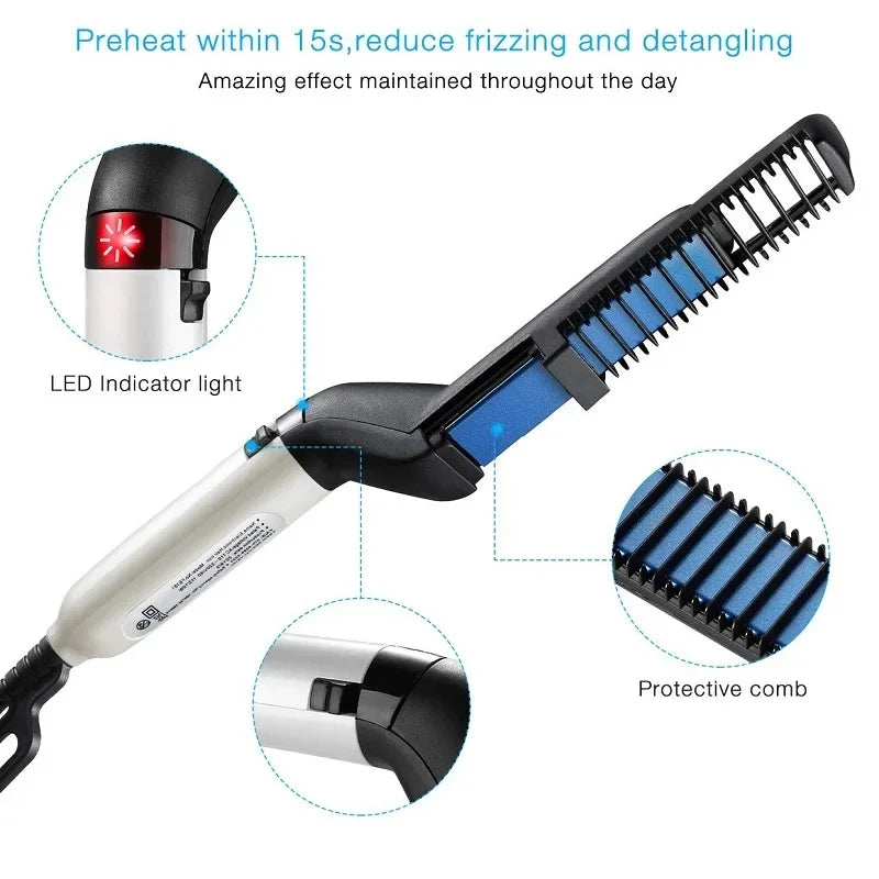 Multifunctional Quick Hair Beard Straightener